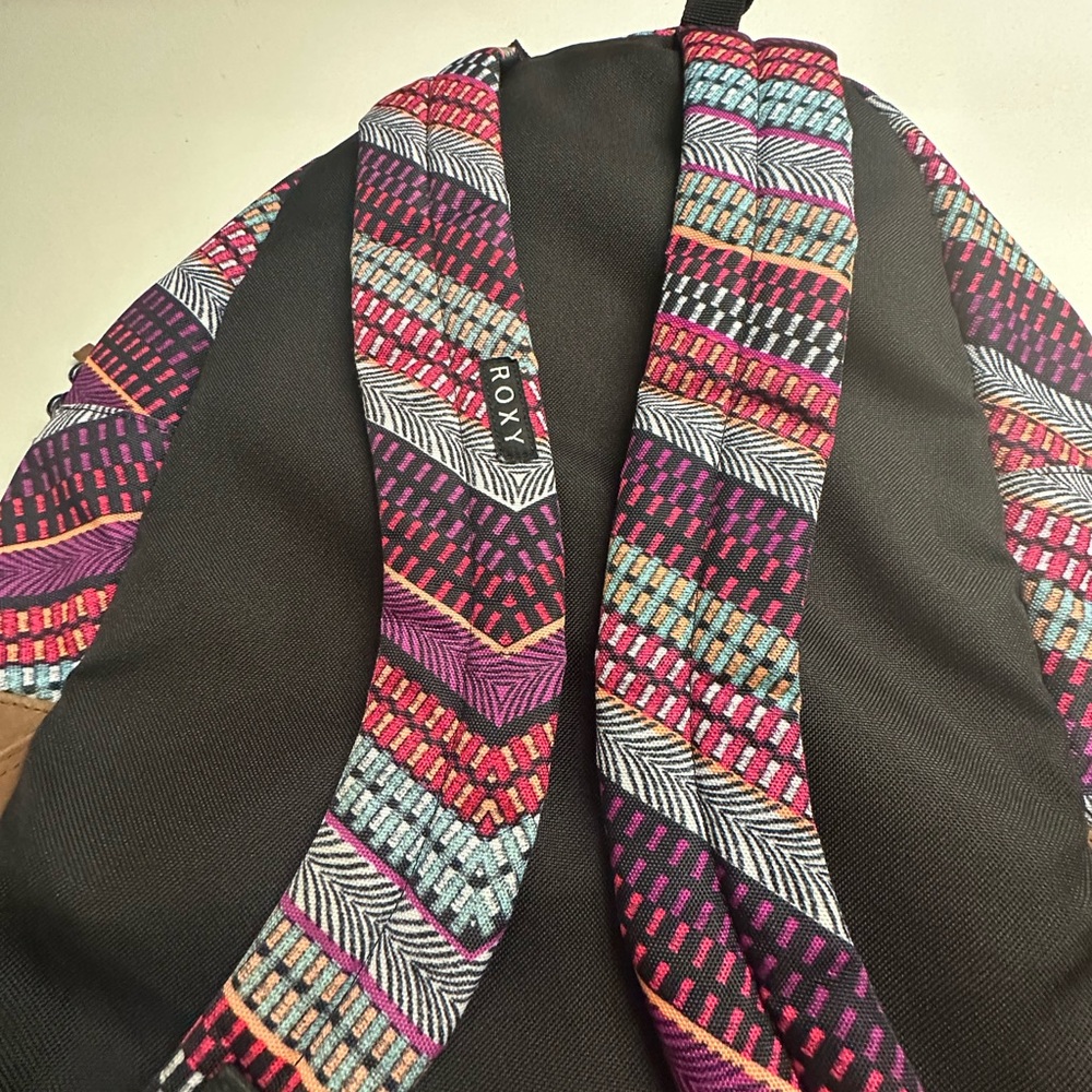 Roxy Multicolor Patterned Fabric Backpack & Flip … - image 5